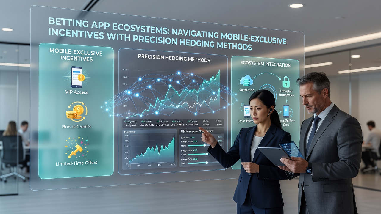 Detailed view of hedging calculations and mobile app bonus structures on a digital dashboard