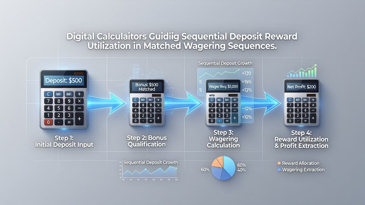 Screenshot of sequential reward pathway visualization in a matched betting calculator tool